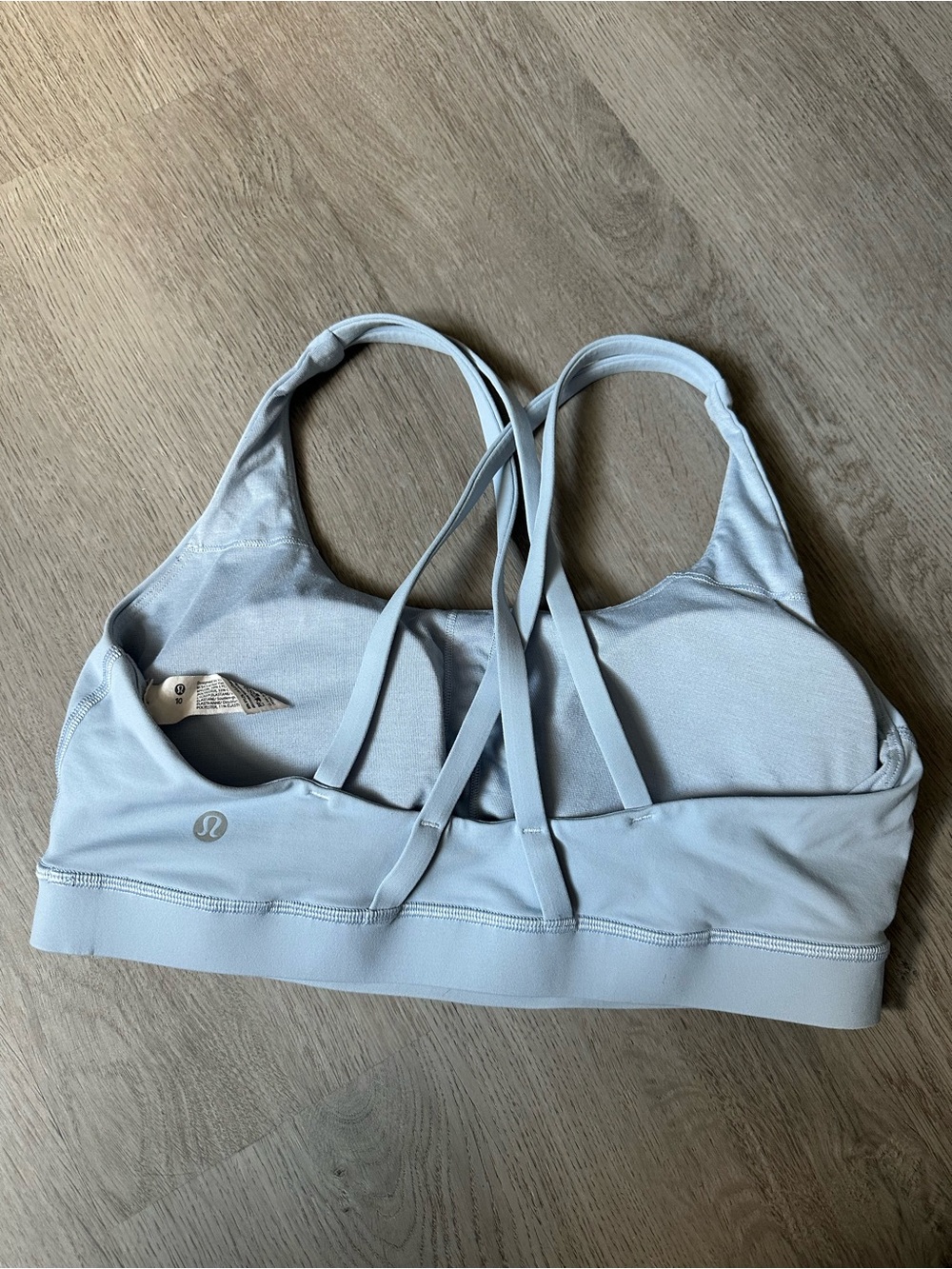 lululemon athletica Pale Blue Strappy Back Sports Bra
